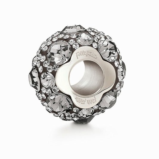 Miçangas femininas Folli Follie 3P13F018A Cinzento 1 cm